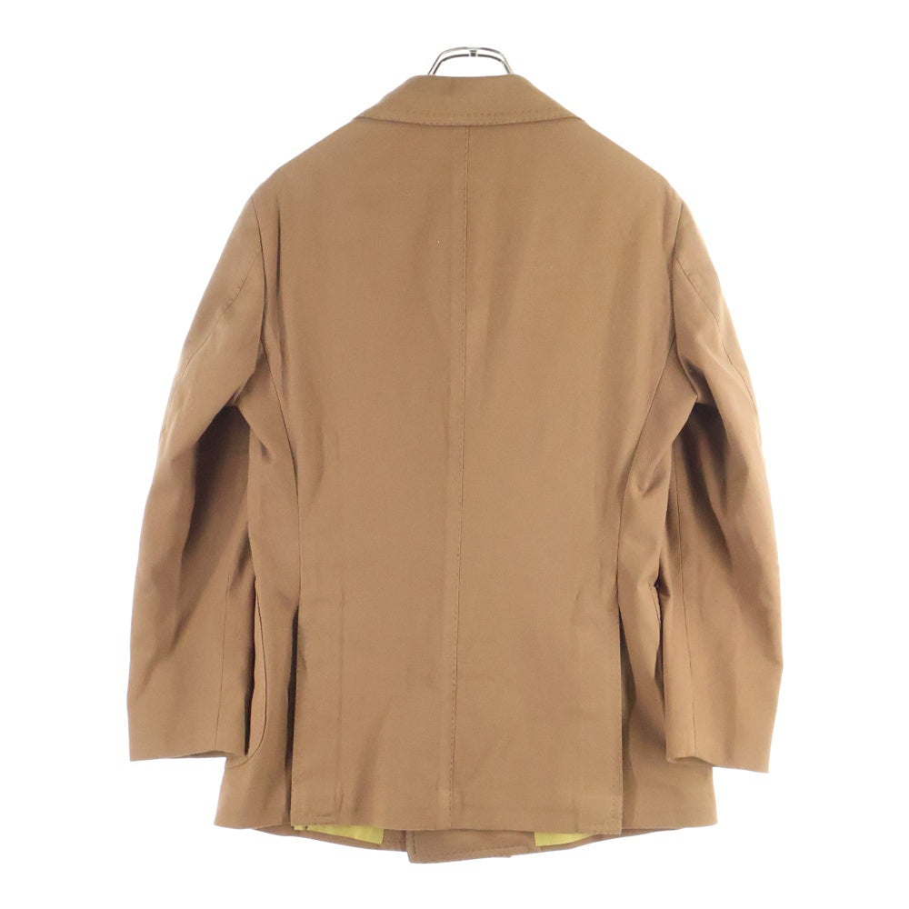 STILE LATINO(スティレラティーノ) コットン ダブルブレスト ピークドラペル テーラードジャケット ブラウン GULEO659