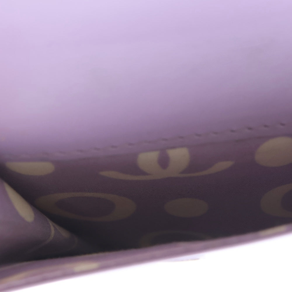 CHANEL(シャネル) マトラッセ スモールウォレット コンパクトウォレット 二つ折り財布 コインケース ライトパープル キャビアスキン シルバー金具 レディース
