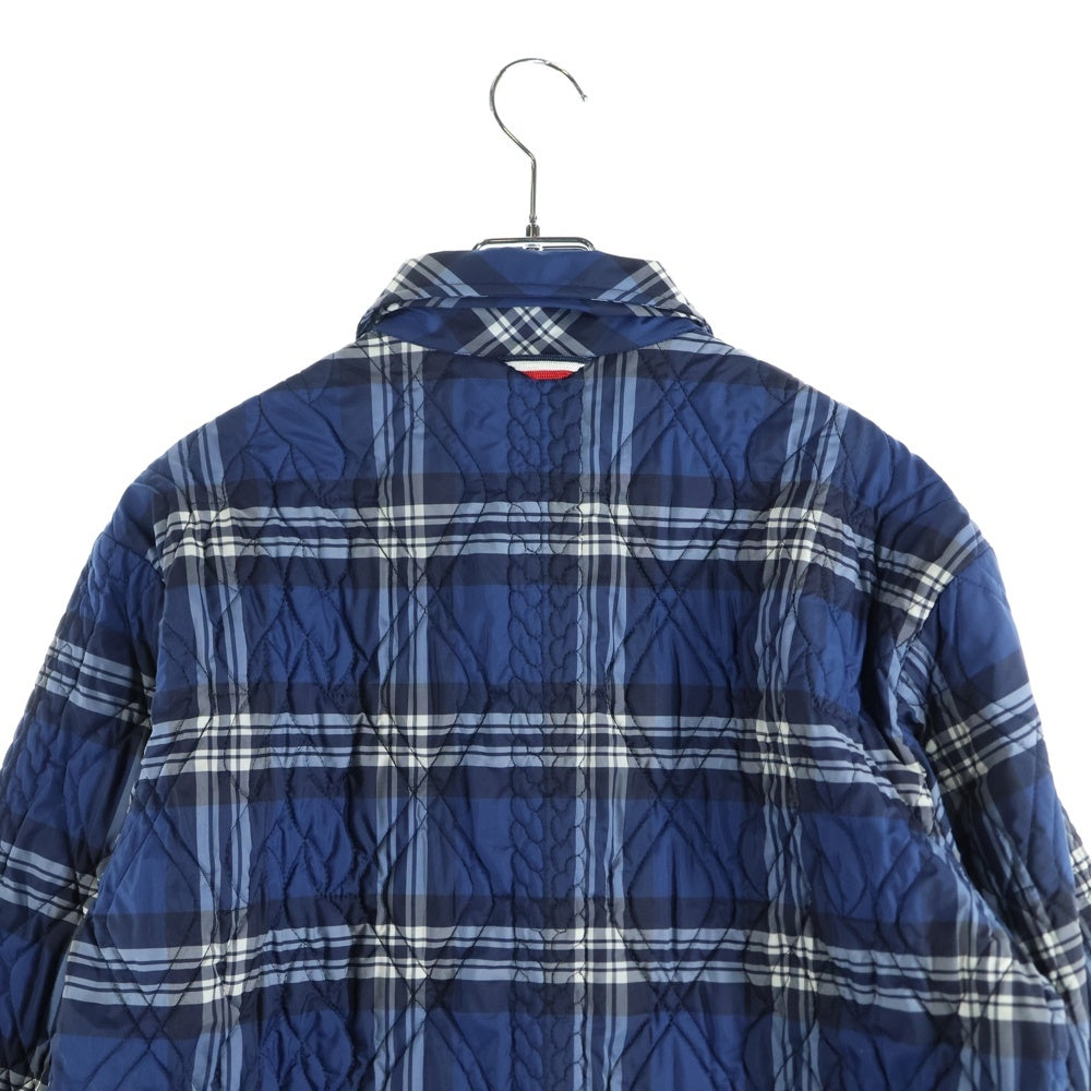 MONCLER モンクレール トラックジャケット ロゴワッペン L ネイビー MONCLER(モンクレール) ワッペンロゴ チェック総柄 キルティング