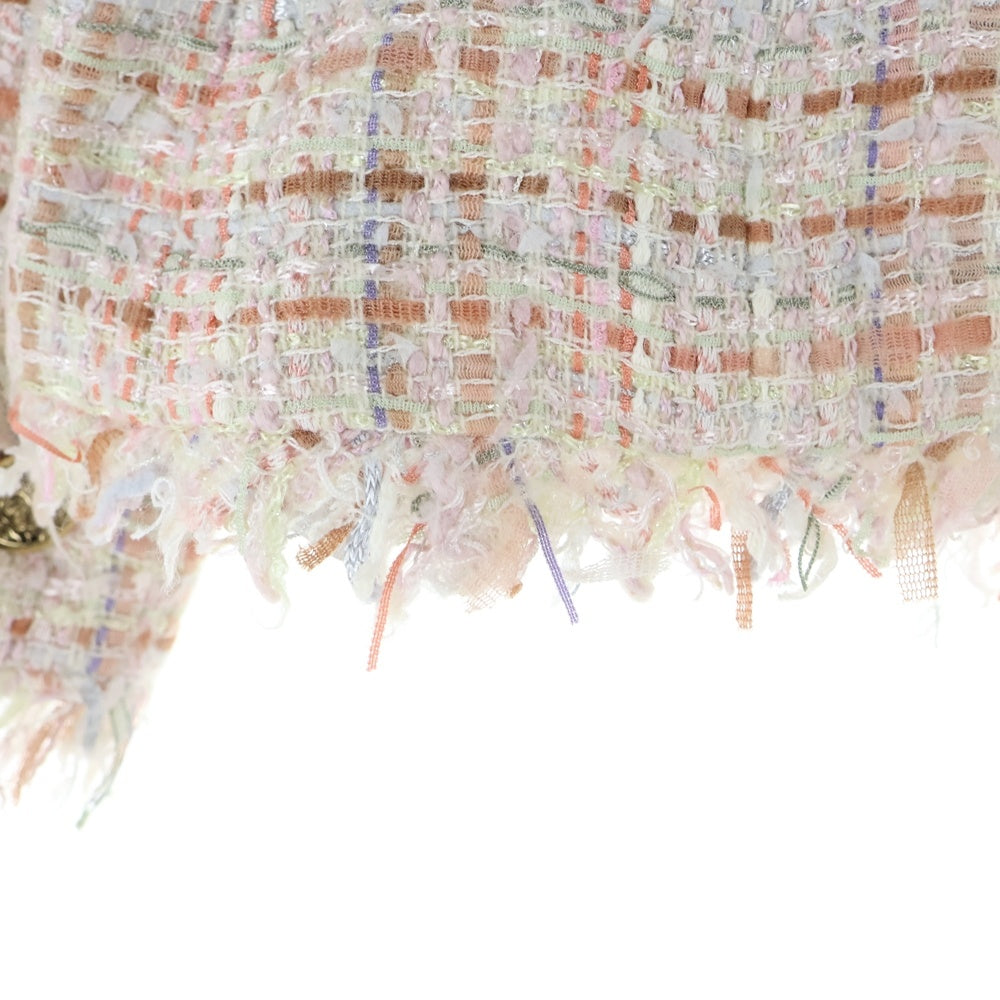 CHANEL(シャネル) 04P スプリングコレクション ココマークボタン ファンシーツイード 3B テーラードジャケット ピンク レディース P23754V14143