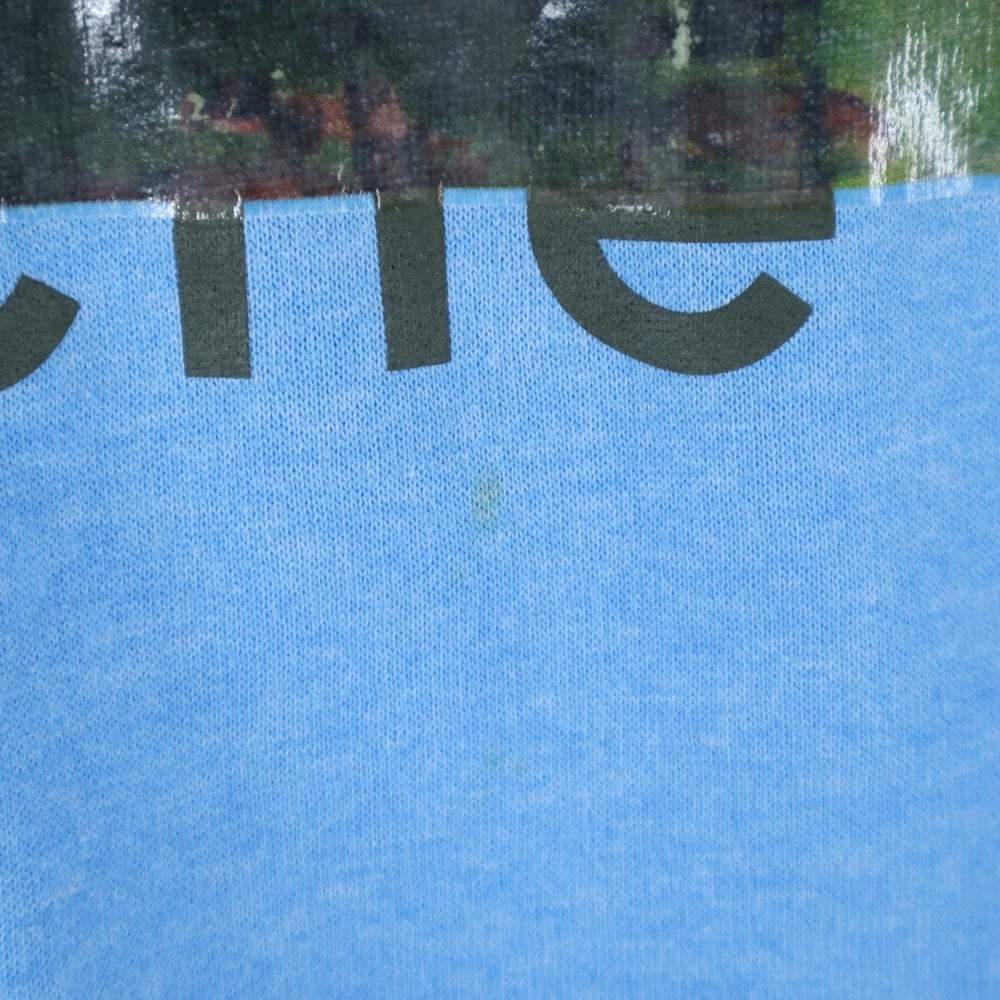 Acne Studios(アクネ ストゥディオズ) 19AW ビデオ ロゴ グラフィックプリント カットオフ クルーネック ラグランスリーブ プルオーバースウェット トレーナー ライトブルー FN-MN-SWEA000052