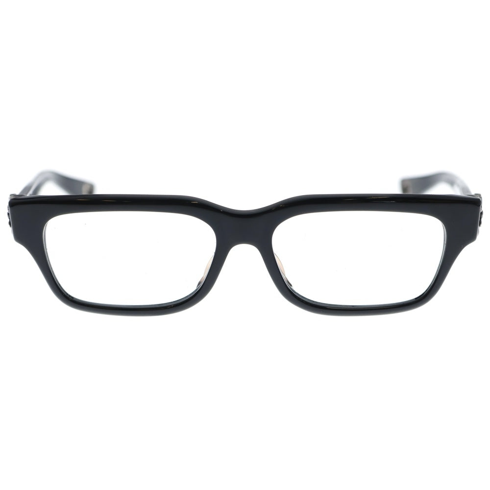 CHROME HEARTS(クロムハーツ) HEY JACK U LATE II ヘイ ジャック ダガー スクエアフレーム クリアレンズ メガネ 眼鏡 アイウェア ブラック