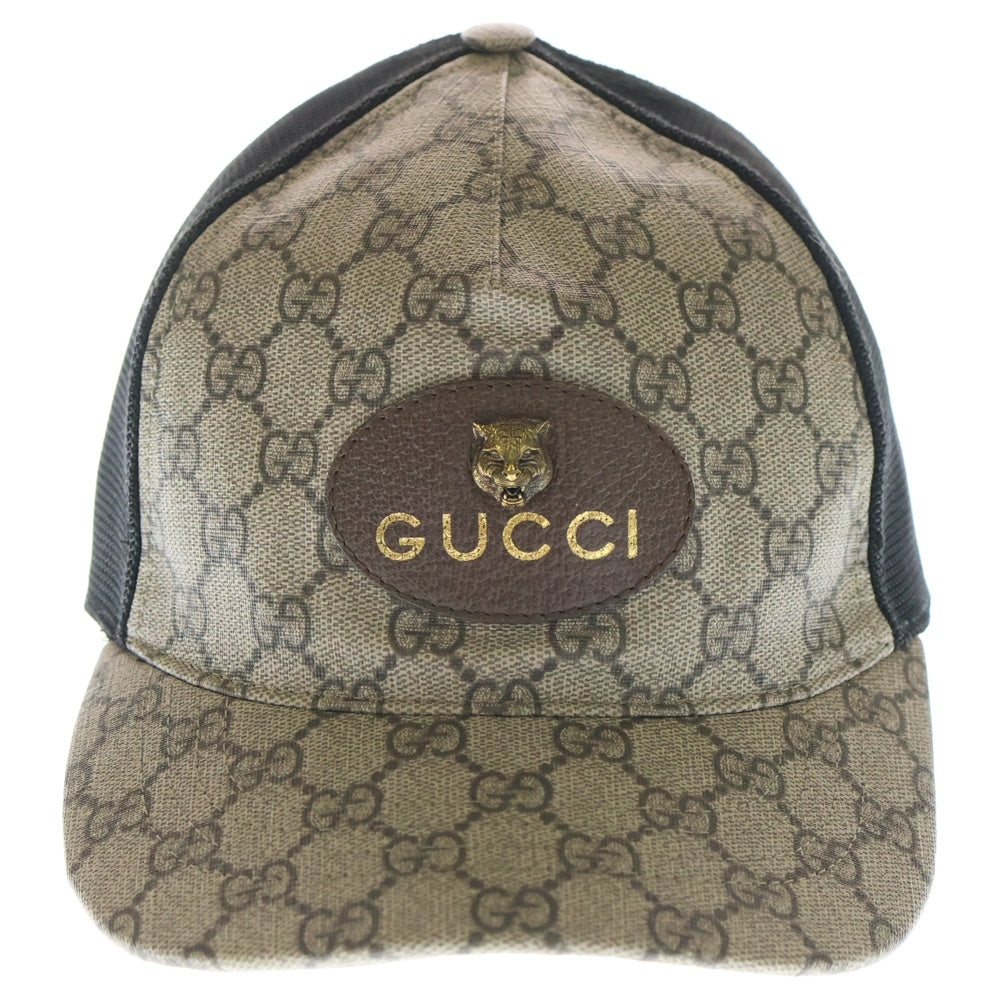 GUCCI(グッチ) GGスプリーム タイガー メッシュキャップ ベージュ #M 426887