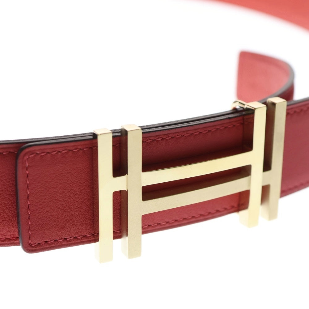 HERMES(エルメス) H・オ・カレ リバーシブルベルト レッド エプソン