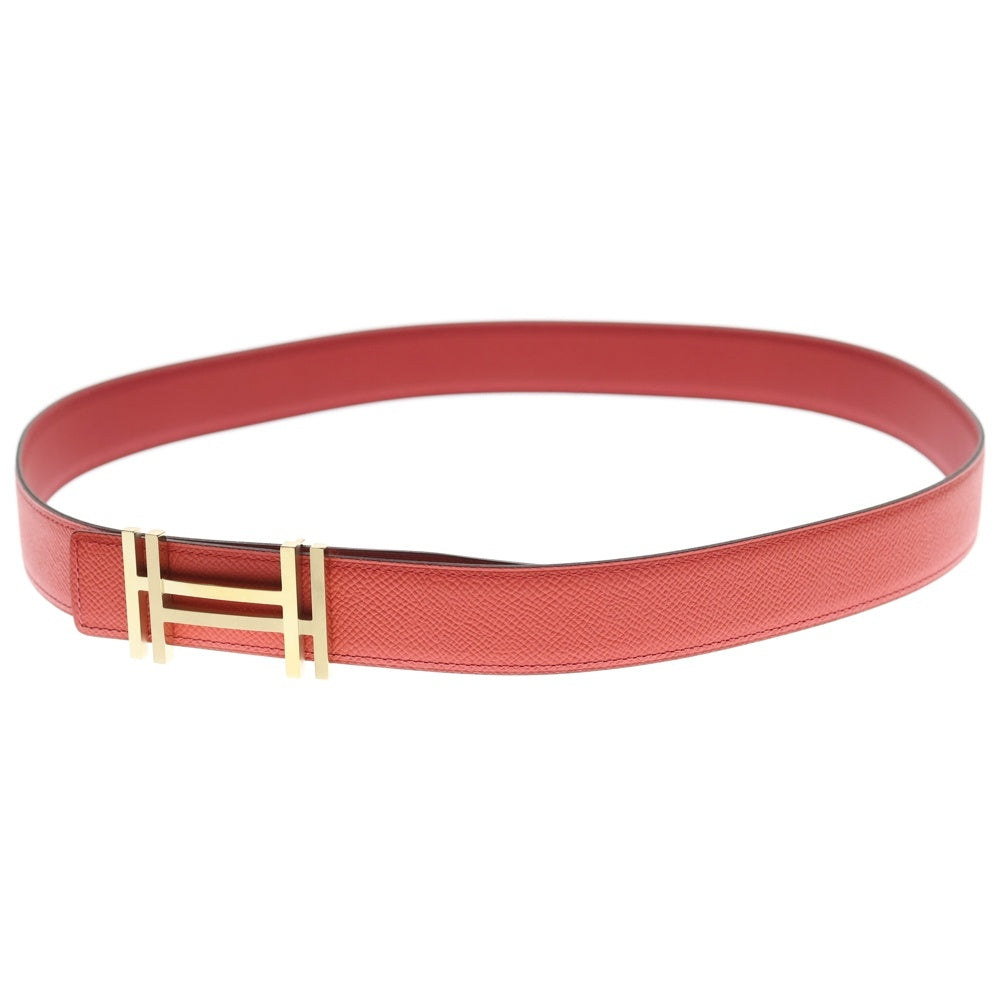 HERMES(エルメス) H・オ・カレ リバーシブルベルト レッド エプソン