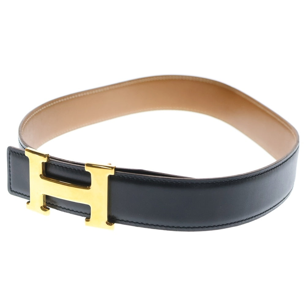HERMES(エルメス) コンスタンス ベルト ゴールド×ノワール クシュベル×カーフ ゴールド金具 〇Y刻印