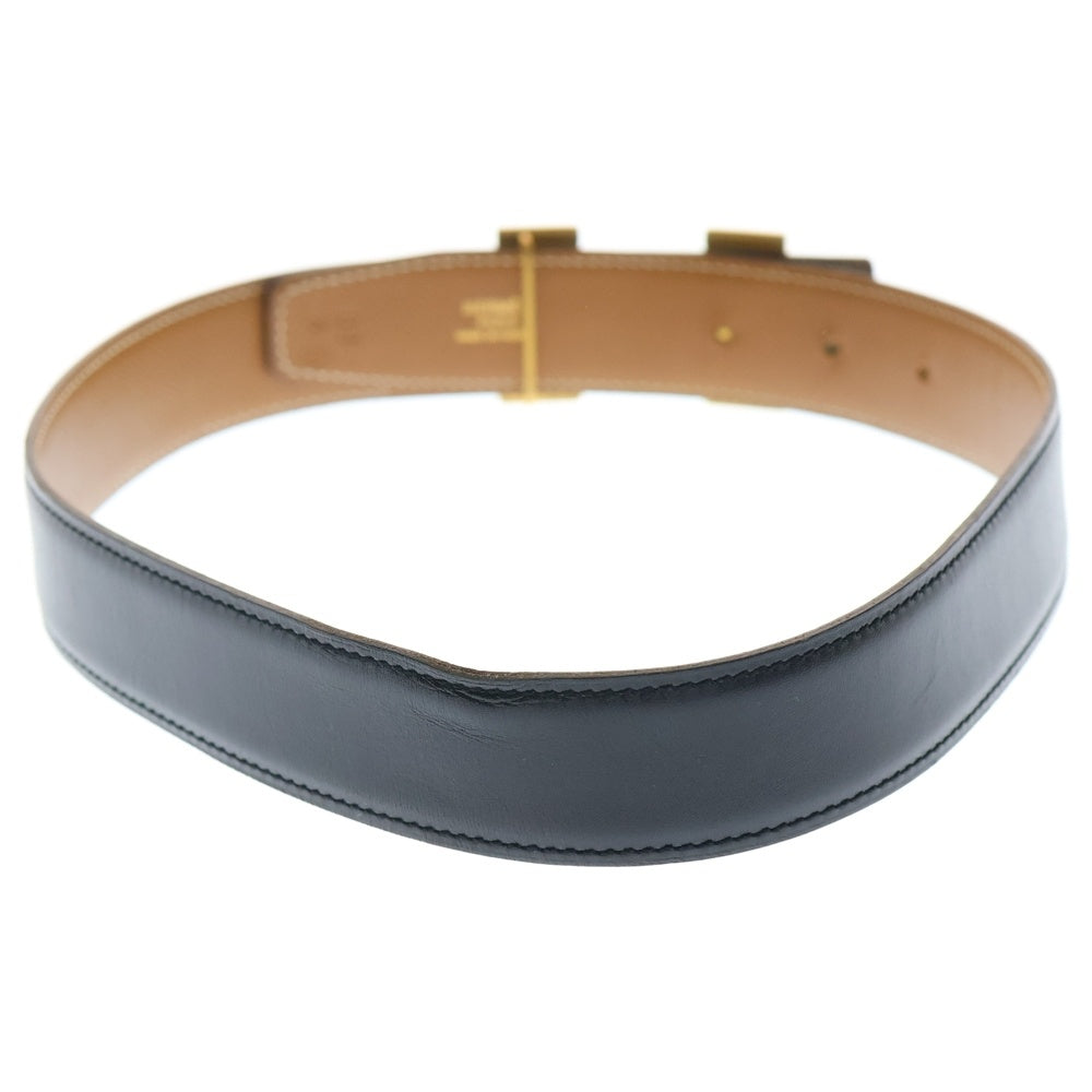 HERMES(エルメス) コンスタンス ベルト ゴールド×ノワール クシュベル×カーフ ゴールド金具 〇Y刻印