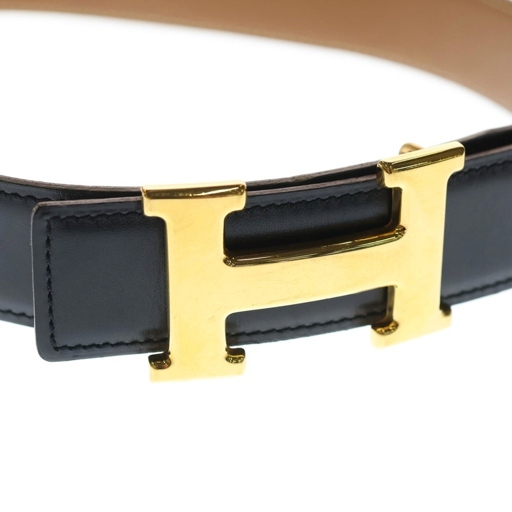 HERMES(エルメス) コンスタンス ベルト ゴールド×ノワール クシュベル×カーフ ゴールド金具 〇Y刻印