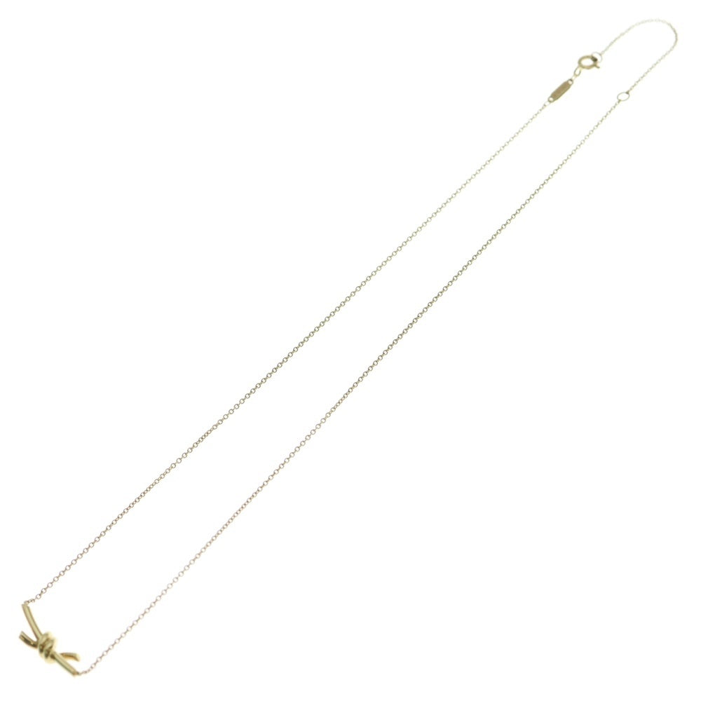 TIFFANY & Co.(ティファニー) ノット スモール ペンダント ネックレス K18YG イエローゴールド レディース