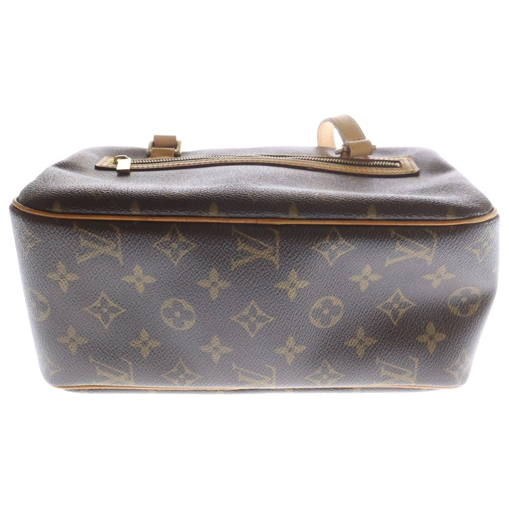 LOUIS VUITTON(ルイヴィトン) モノグラム シテMM ハンドバッグ ブラウン レザー×PVC M51182 ゴールド金具 レディース