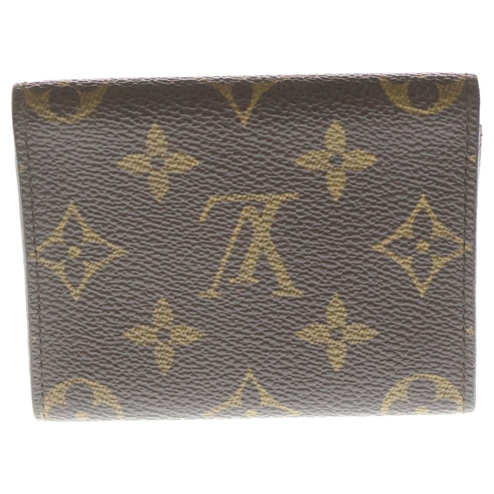 LOUIS VUITTON(ルイヴィトン) モノグラム アンヴェロップ・カルト・ドゥ・ヴィジット コンパクトウォレット ミニ財布 コインケース 小物入れ ブラウン PVC M62920 ゴールド金具