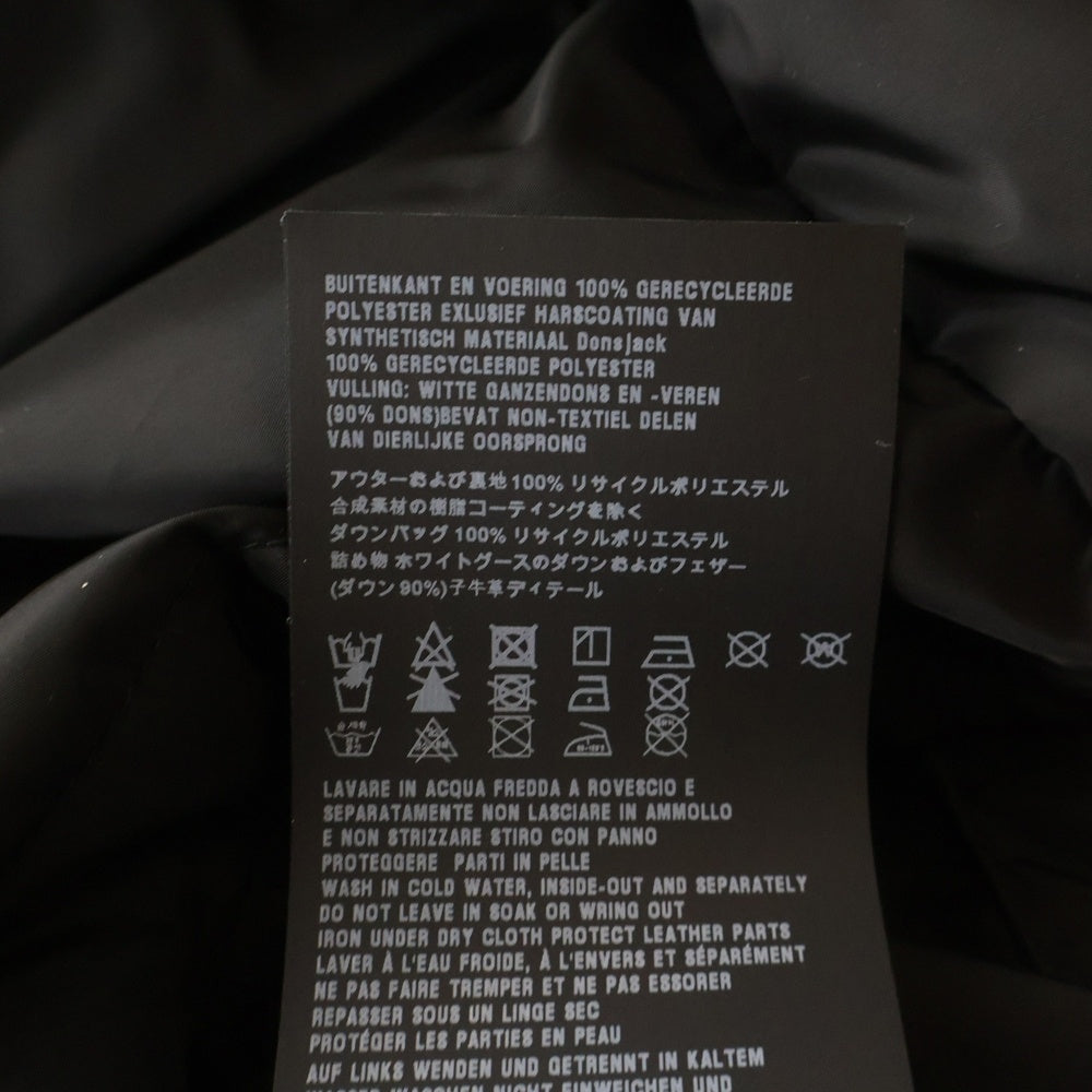 PRADA(プラダ) 22AW トライアングルロゴプレート ナイロン フーデッド ジップアップ ダウン ジャケット ブラック SGH589 レディース