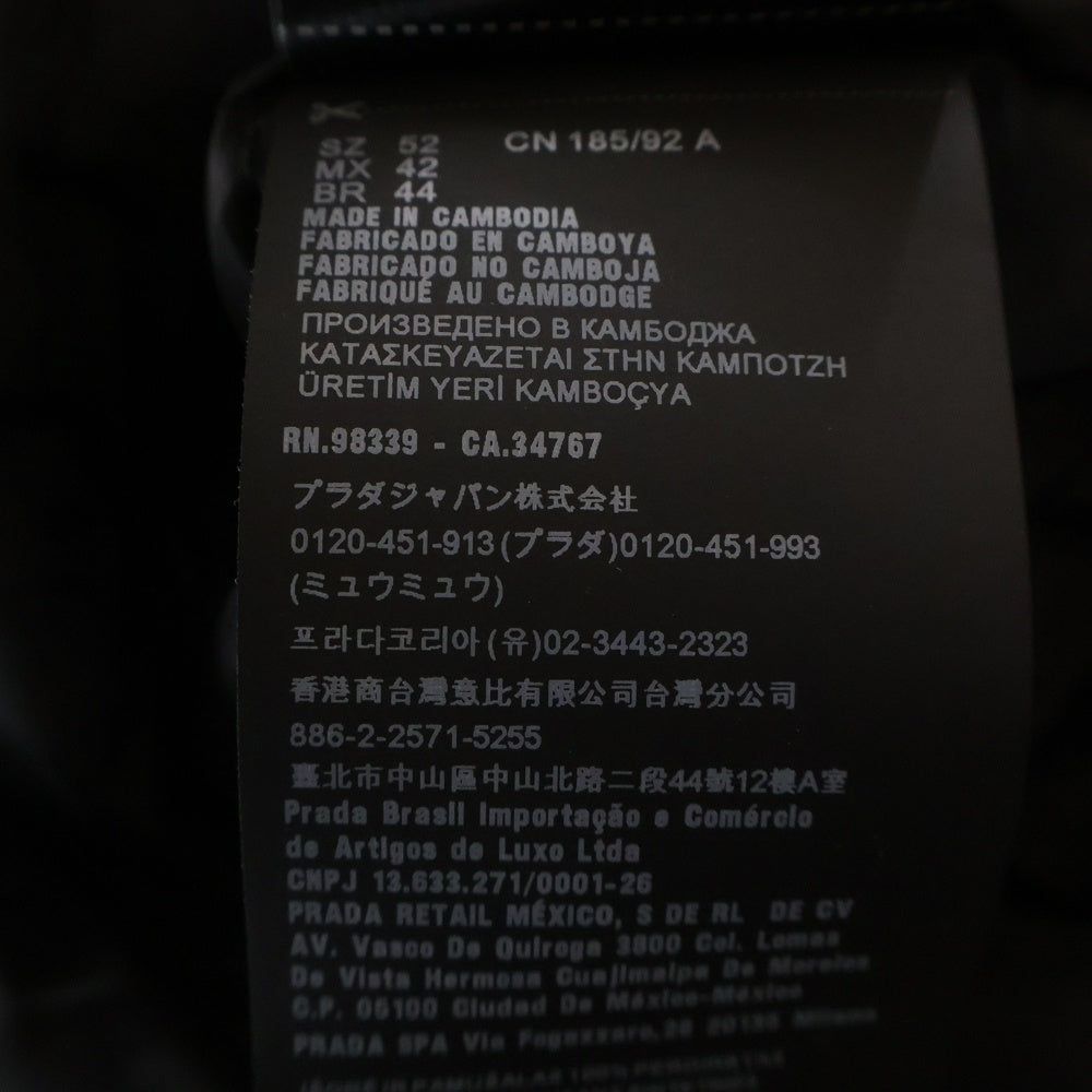 PRADA(プラダ) 22AW トライアングルロゴプレート ナイロン フーデッド ジップアップ ダウン ジャケット ブラック SGH589 レディース