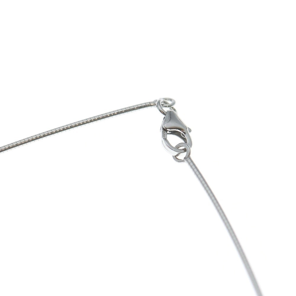 HERMES(エルメス) カージュドアッシュ Hキューブネックレス ペンダント ブルー シルバー金具 レディース