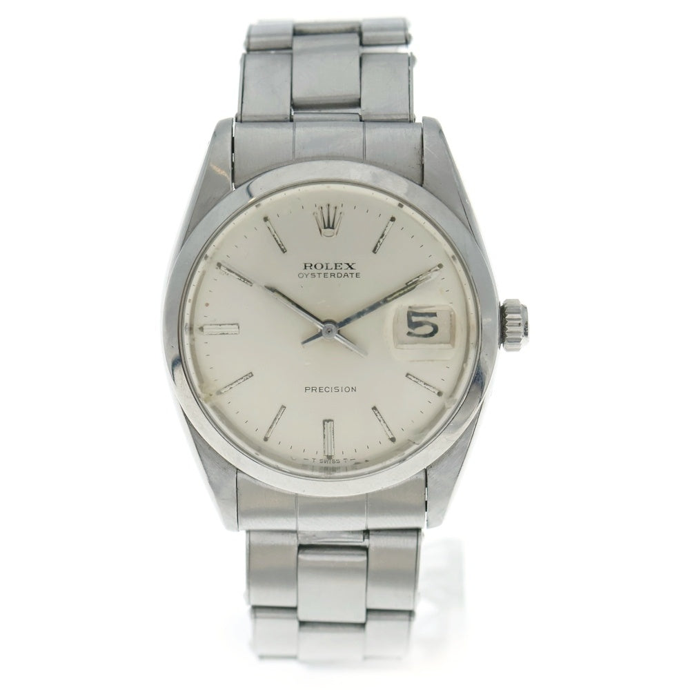 ROLEX(ロレックス) 6694 オイスターデイト プレスジョン シルバー文字盤 SS/手巻き ステンレス 自動巻き ヴィンテージ 70s