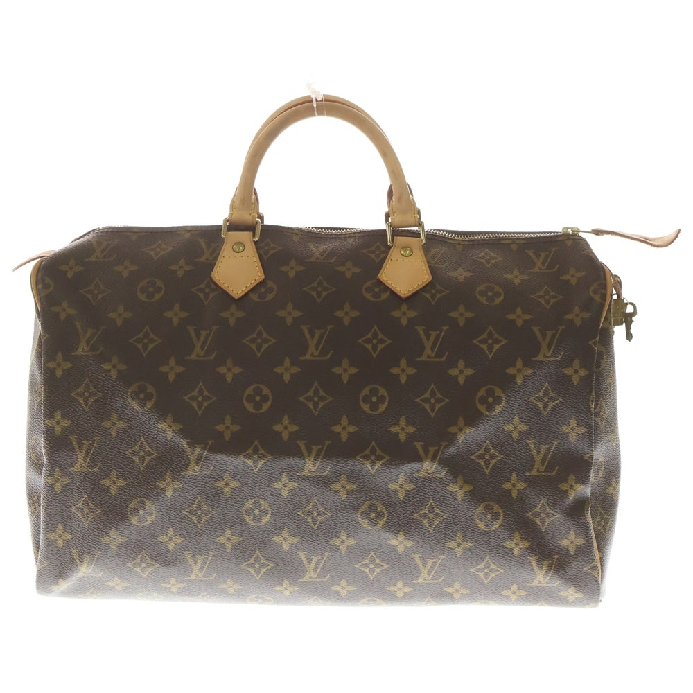 LOUIS VUITTON(ルイヴィトン) スピーディ40 モノグラム PVC レザー ハンドバッグ ボストンバッグ ブラウン レザー×PVC M41522 ゴールド金具 レディース