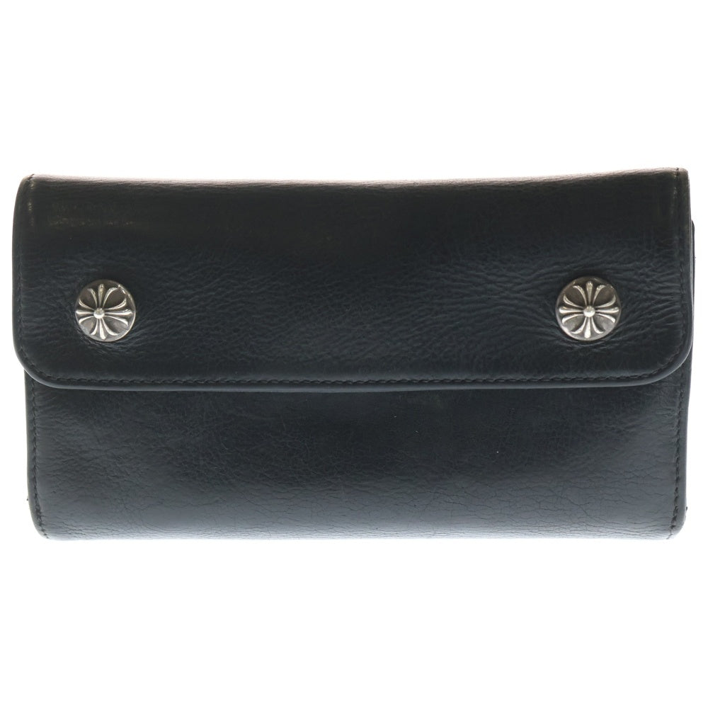 CHROME HEARTS(クロムハーツ) WAVE ウェーブ レザーウォレット 財布 ブラックBCA37