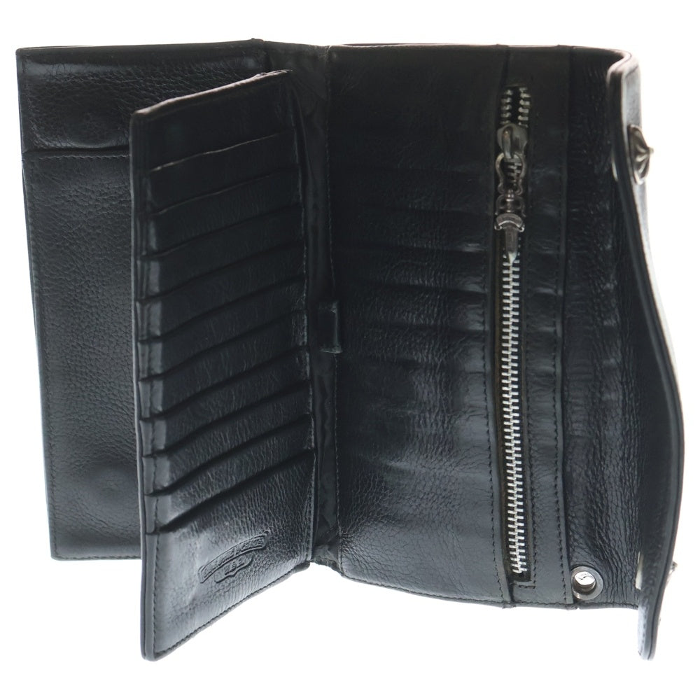 CHROME HEARTS(クロムハーツ) WAVE ウェーブ レザーウォレット 財布 ブラックBCA37