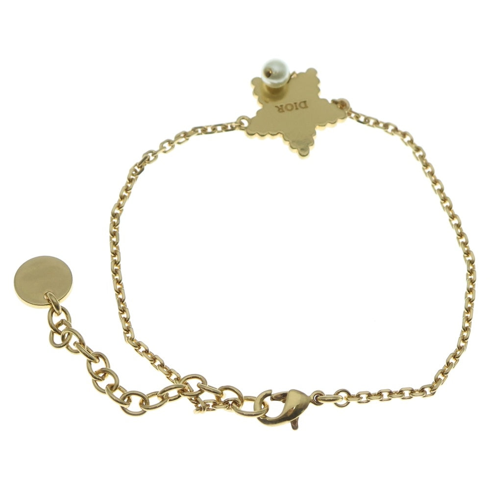 Christian Dior(クリスチャンディオール) プチ CD ラッキーバロック スター ブレスレット パール ゴールド×ブラック B2666WOMVE