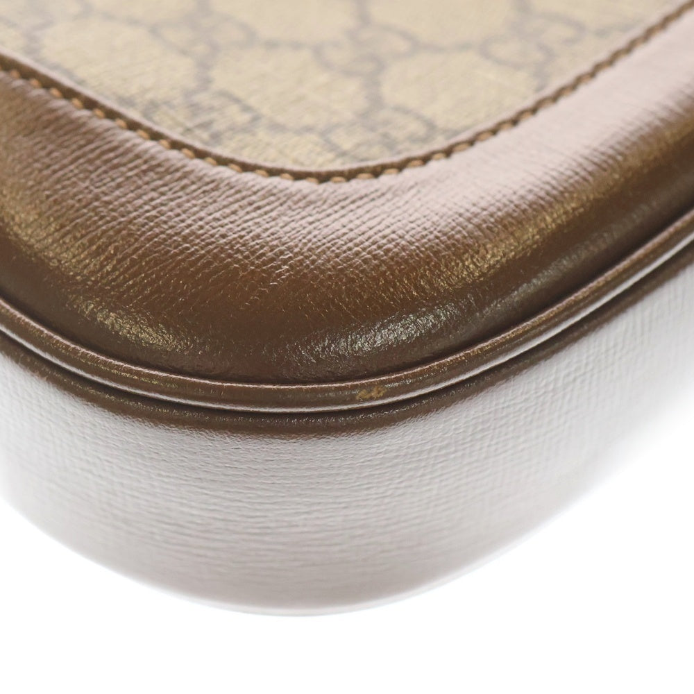 GUCCI(グッチ) ジャッキー 1961 シェリーライン ワンショルダーバッグ ハンドバッグ ブラウン×ベージュ レザー×PVC 636706 ゴールド金具 レディース