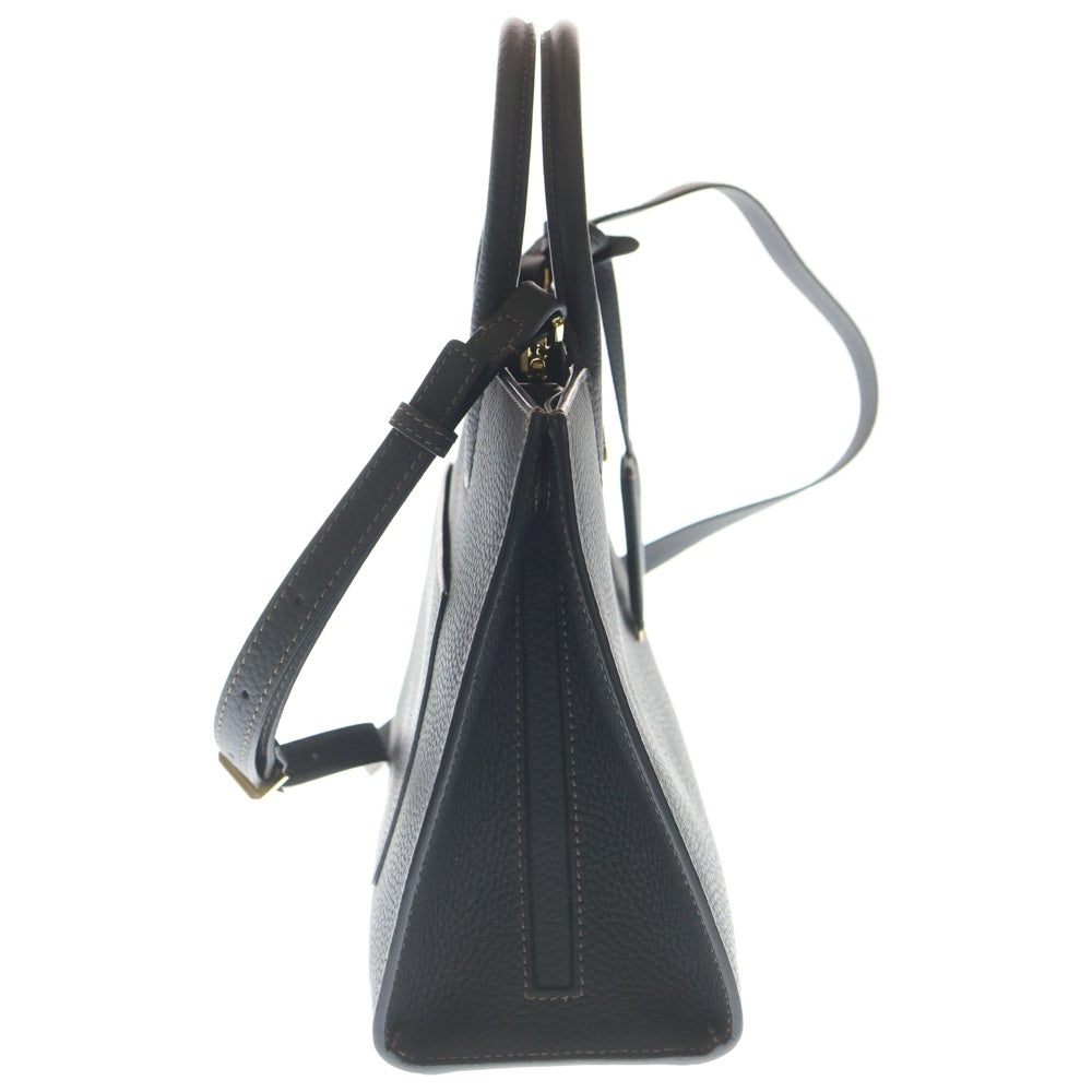 BURBERRY(バーバリー) フランシス ミニ 2WAYバッグ ショルダーバッグ トップハンドルバッグ ブラック レザー ゴールド金具 レディース