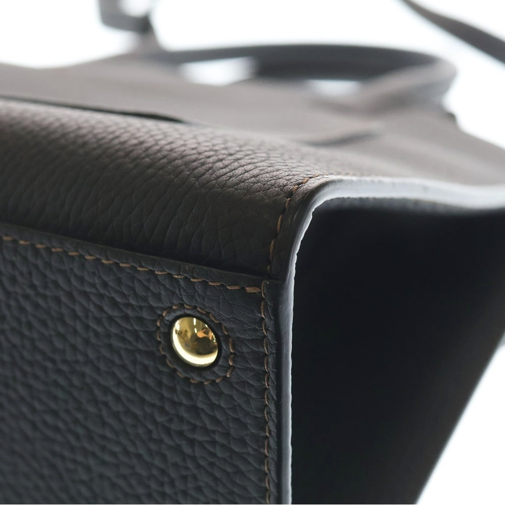 BURBERRY(バーバリー) フランシス ミニ 2WAYバッグ ショルダーバッグ トップハンドルバッグ ブラック レザー ゴールド金具 レディース