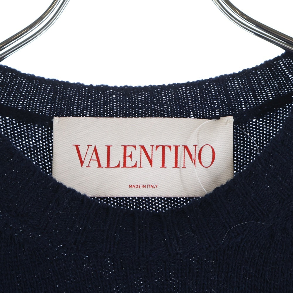 VALENTINO(ヴァレンティノ) ロゴ ニット セーター ネイビー レディース
