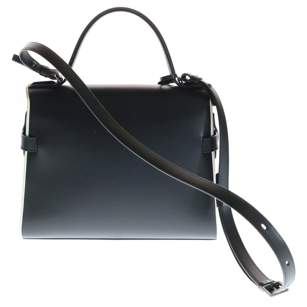 DELVAUX(デルボー) タンペートMM イリュージョン レザー 2WAY ハンド ショルダーバッグ シルバー金具 ブラック レディース
