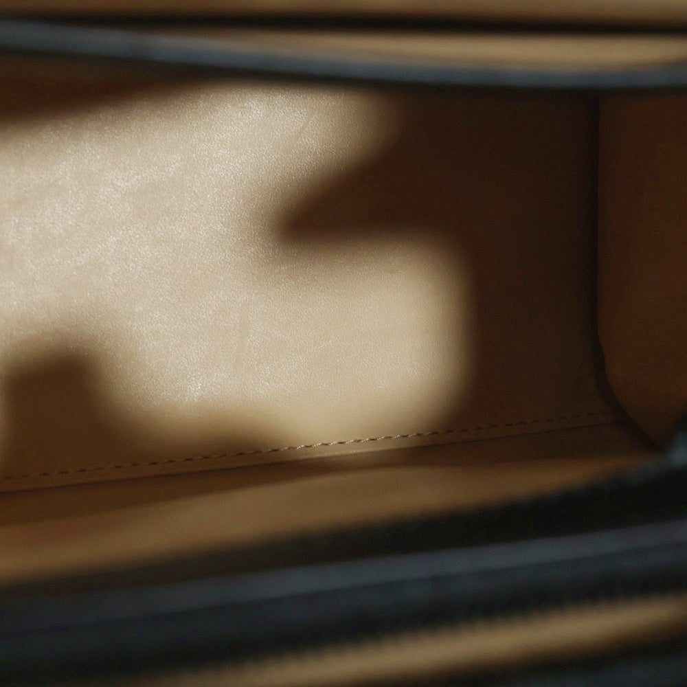 DELVAUX(デルボー) タンペートMM イリュージョン レザー 2WAY ハンド ショルダーバッグ シルバー金具 ブラック レディース