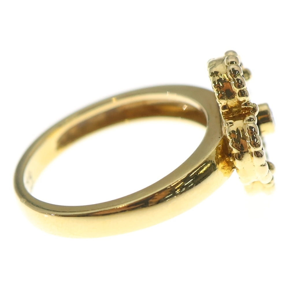 Van Cleef & Arpels(ヴァンクリーフアンドアーペル) ヴィンテージアルハンブラ オニキス 1Pダイヤ リング 指輪 K18YG イエローゴールド VCARA41000 レディース