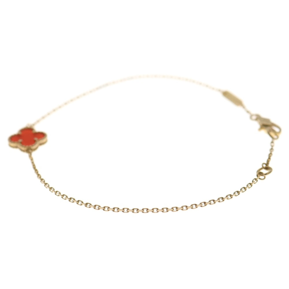 Van Cleef & Arpels(ヴァンクリーフアンドアーペル) スウィートアルハンブラ カーネリアン ブレスレット Au750 K18 PG ピンクゴールド VCARN59K00 レディース