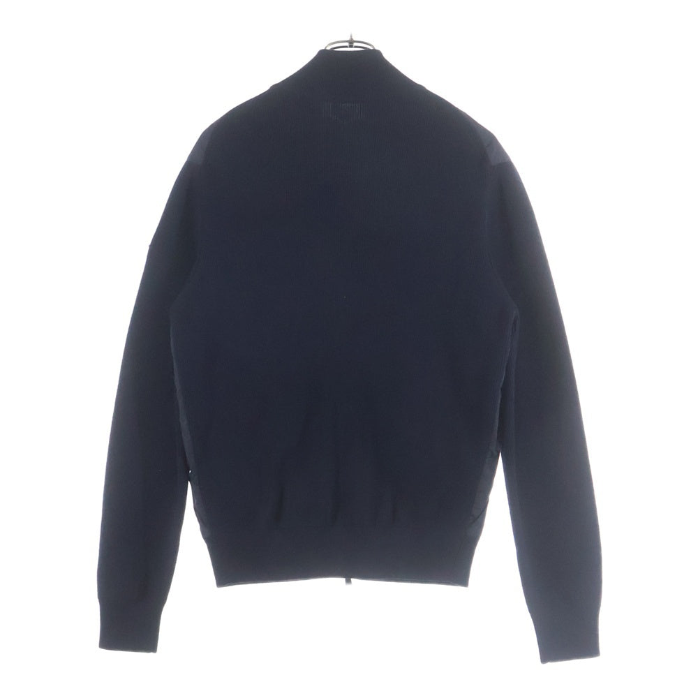 MONCLER(モンクレール) ニット切り替えジップアップカーディガン ネイビー ナイロン D20919404200