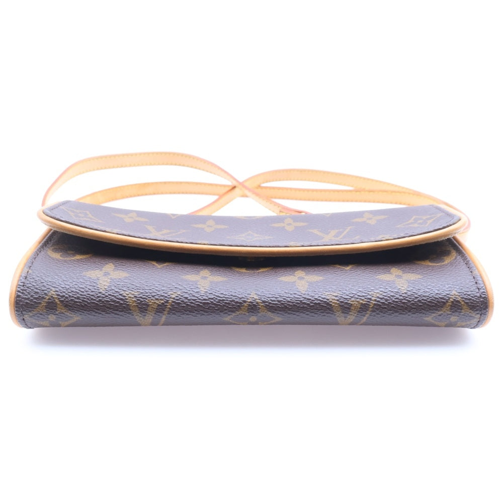 LOUIS VUITTON(ルイヴィトン) モノグラム ポシェットツインPM ショルダーバッグ ミニバッグ ショルダーポシェット PVC×レザー M51854 ゴールド金具 レディース