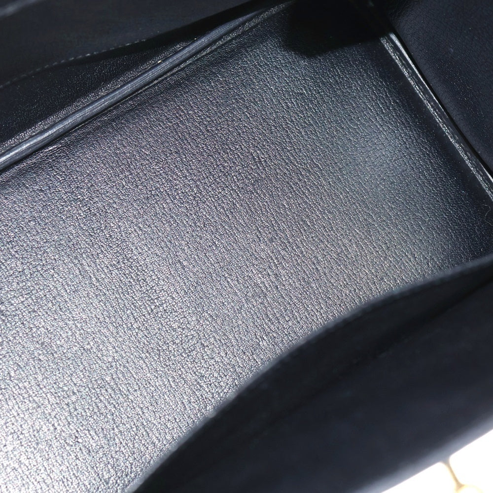 HERMES(エルメス) バーキン30 ブラック エプソン ハンドバッグ シルバー金具 X刻印 レディース