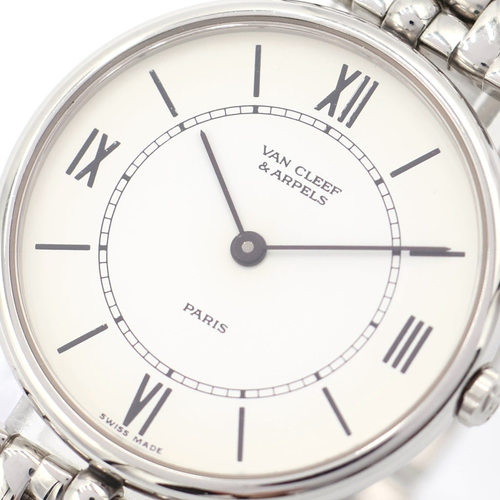Van Cleef & Arpels(ヴァンクリーフアンドアーペル) ラ・コレクション 白文字盤 SS/QZ ステンレス クォーツ 電池式 腕時計 レディース