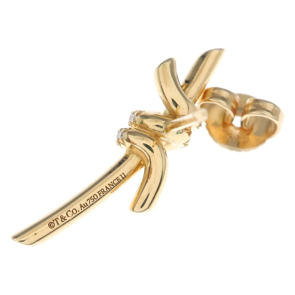 TIFFANY & Co.(ティファニー) ノット ダイヤモンド ピアス Au750PG ピンクゴールド ジュエリー レディース