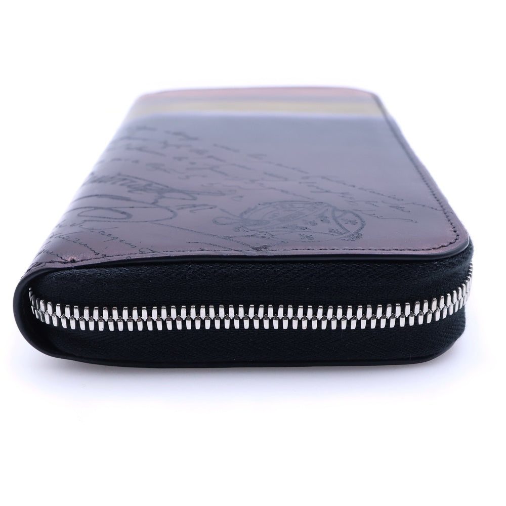 Berluti(ベルルッティ) イタウバ カリグラフィー ロングジップウォレット 長財布 カードケース マルチカラー レザー シルバー金具