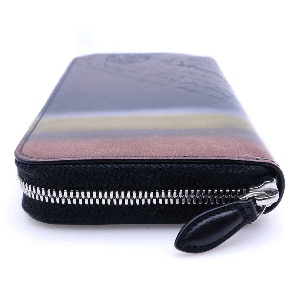 Berluti(ベルルッティ) イタウバ カリグラフィー ロングジップウォレット 長財布 カードケース マルチカラー レザー シルバー金具