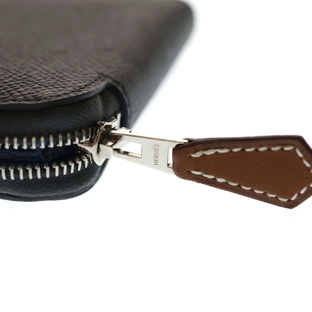 HERMES(エルメス) アザップシルクイン コンパクト アルドワー×ブルーブリュム エプソン シルバー金具 K刻印 レディース