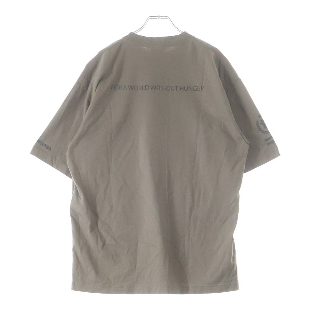 BALENCIAGA(バレンシアガ) × THE WORLD FOOD PROGRAMME コットン クルーネック 半袖Tシャツ カットソー ブラウン