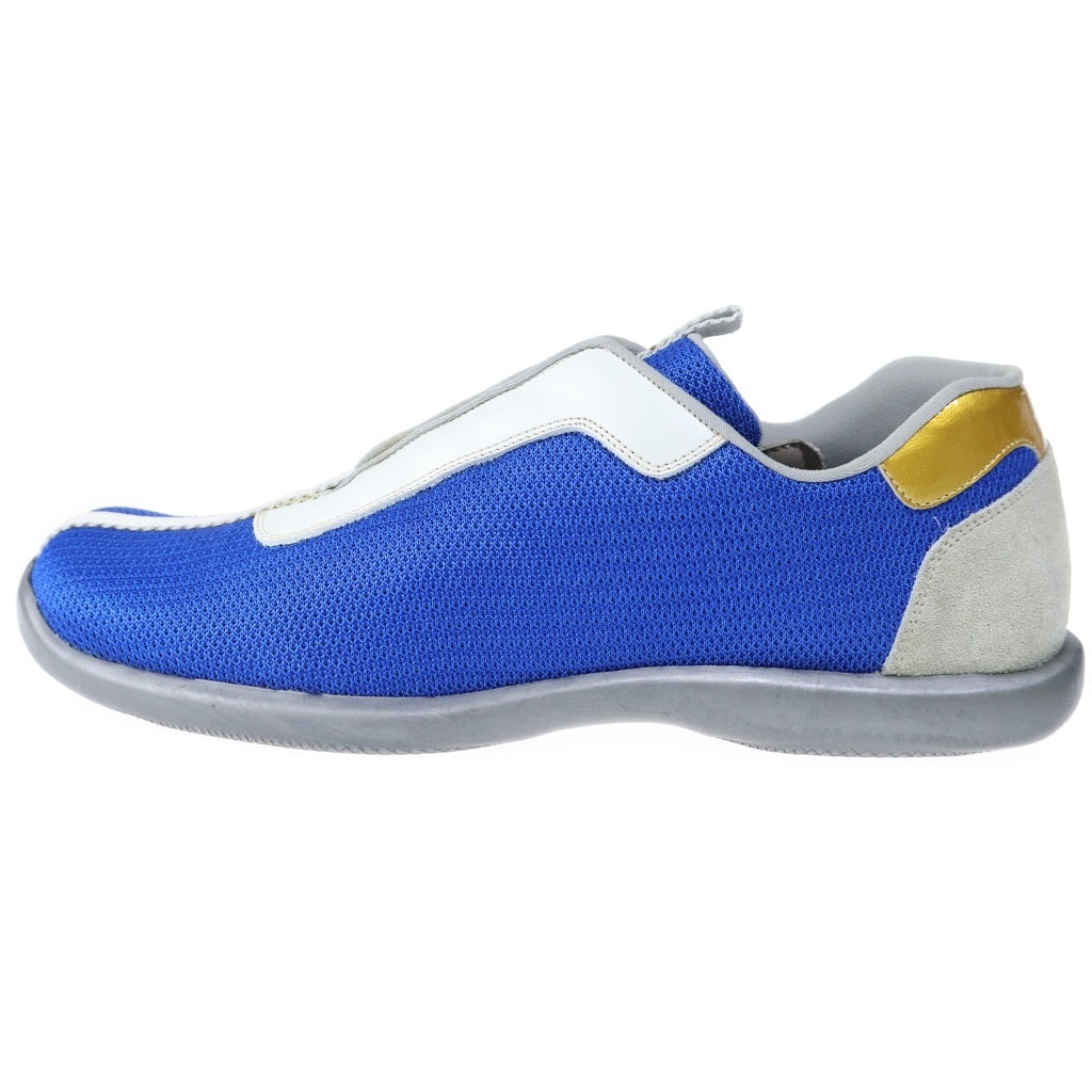 PRADA SPORT(プラダ スポーツ) メッシュ レザー ドローストリング ローカットシューズ スニーカー ブルー/グレー PS1631