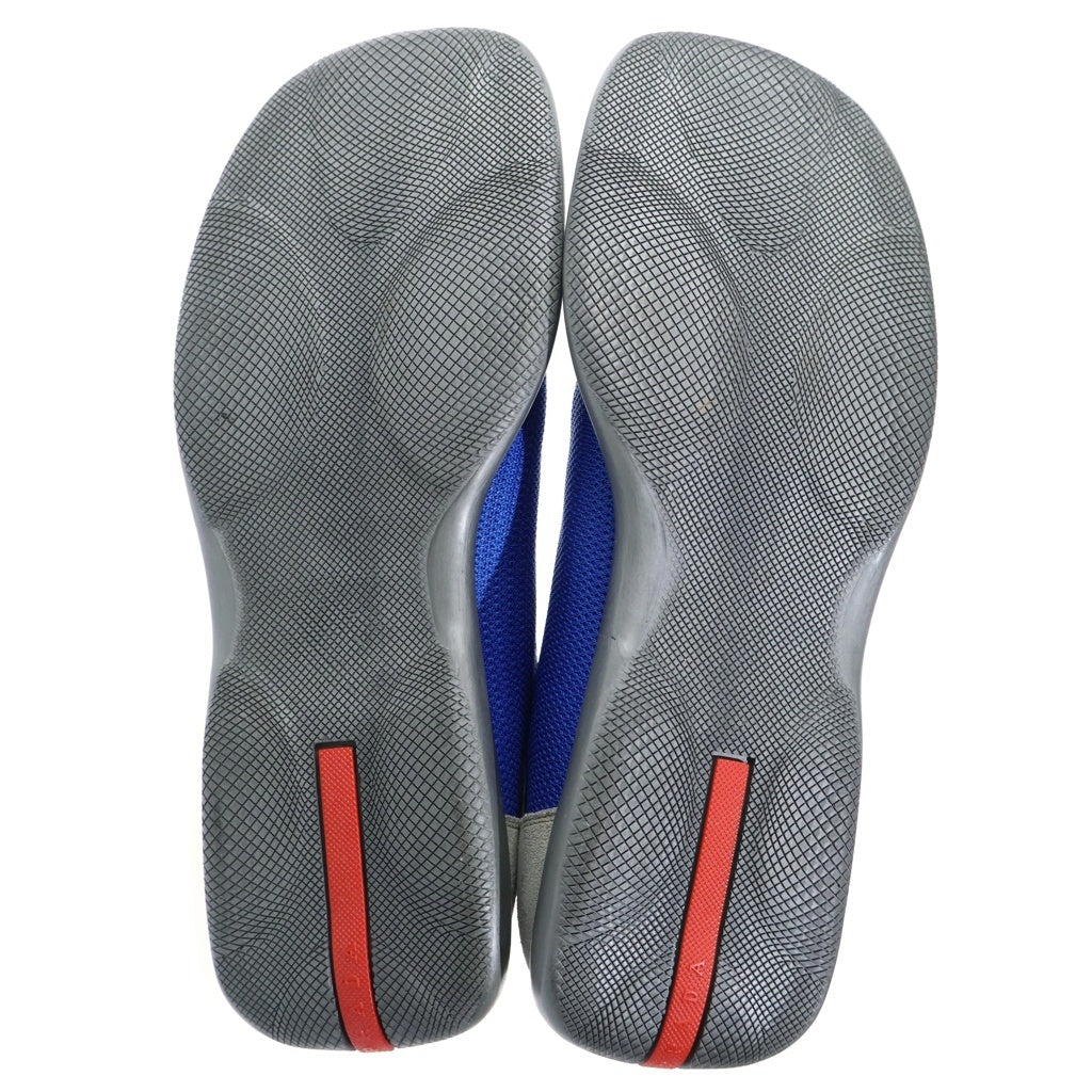 PRADA SPORT(プラダ スポーツ) メッシュ レザー ドローストリング ローカットシューズ スニーカー ブルー/グレー PS1631