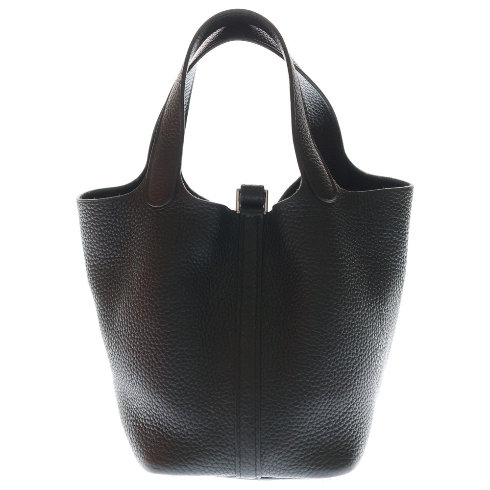 HERMES(エルメス) ピコタンロックPM ノワール トリヨンクレマンス ハンドバッグ シルバー金具 Y刻印 レディース