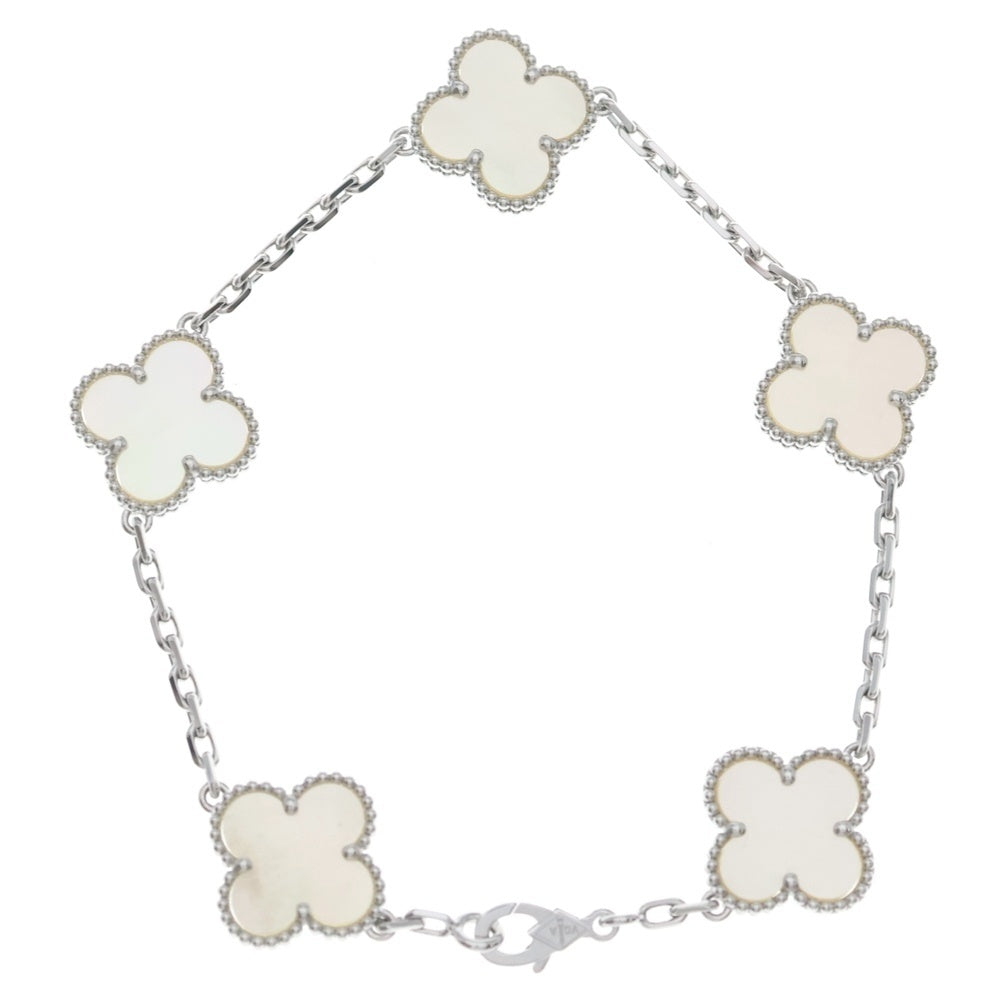 Van Cleef & Arpels(ヴァンクリーフアンドアーペル) ヴィンテージアルハンブラ 5モチーフ マザーオブパール ブレスレット VCARF48400 ジュエリー レディース