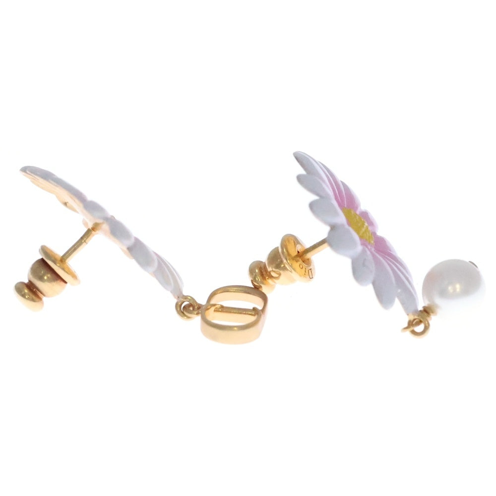 Christian Dior(クリスチャンディオール) Dior Daisy ピアス フラワーモチーフ ピンク ゴールド金具 GP レディース