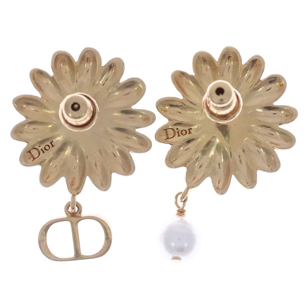 Christian Dior(クリスチャンディオール) Dior Daisy ピアス フラワーモチーフ ピンク ゴールド金具 GP レディース
