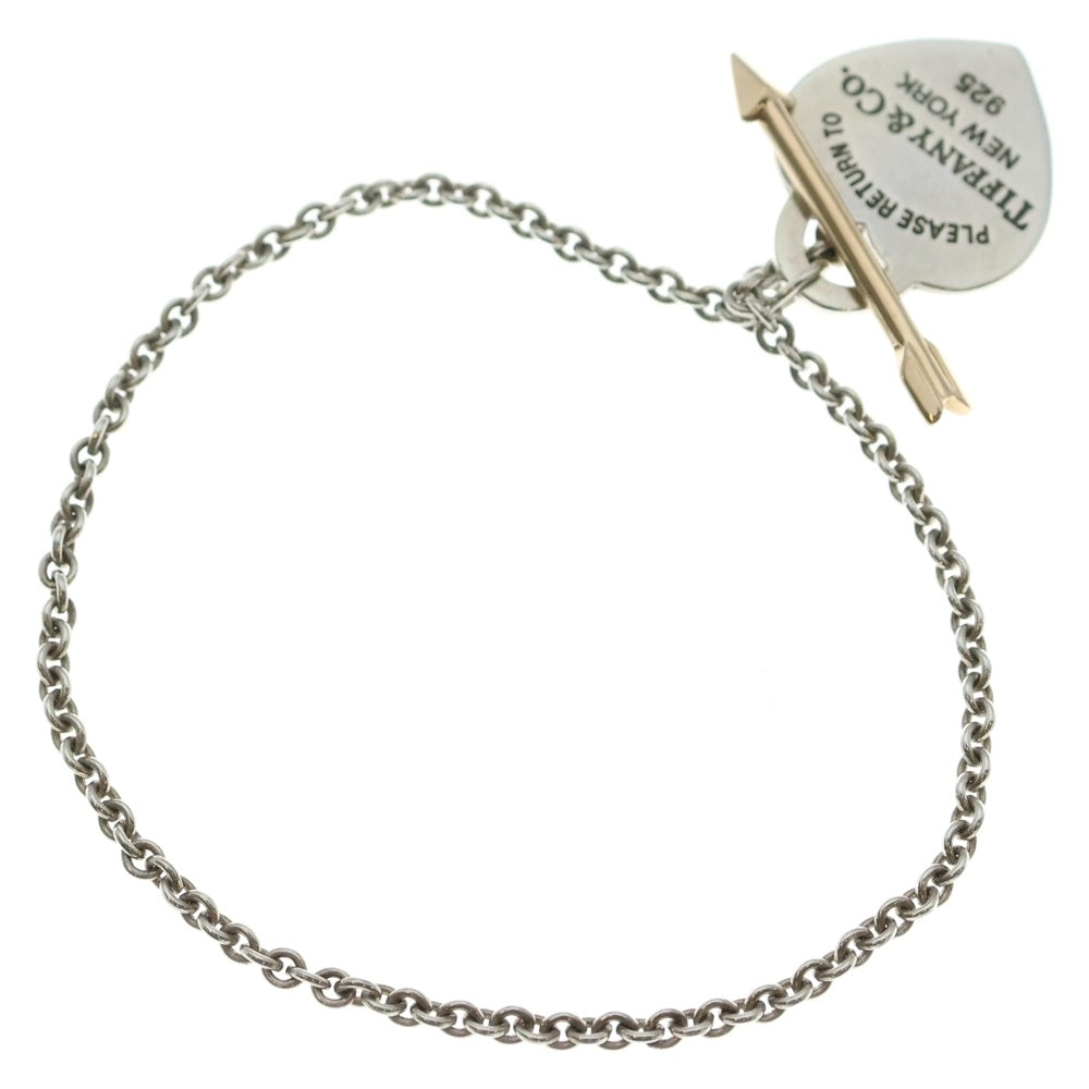 TIFFANY & Co.(ティファニー) リターントゥ ラブストラック ハートアンドアロー ハートタグ コンビ シルバー ブレスレット SV925/750