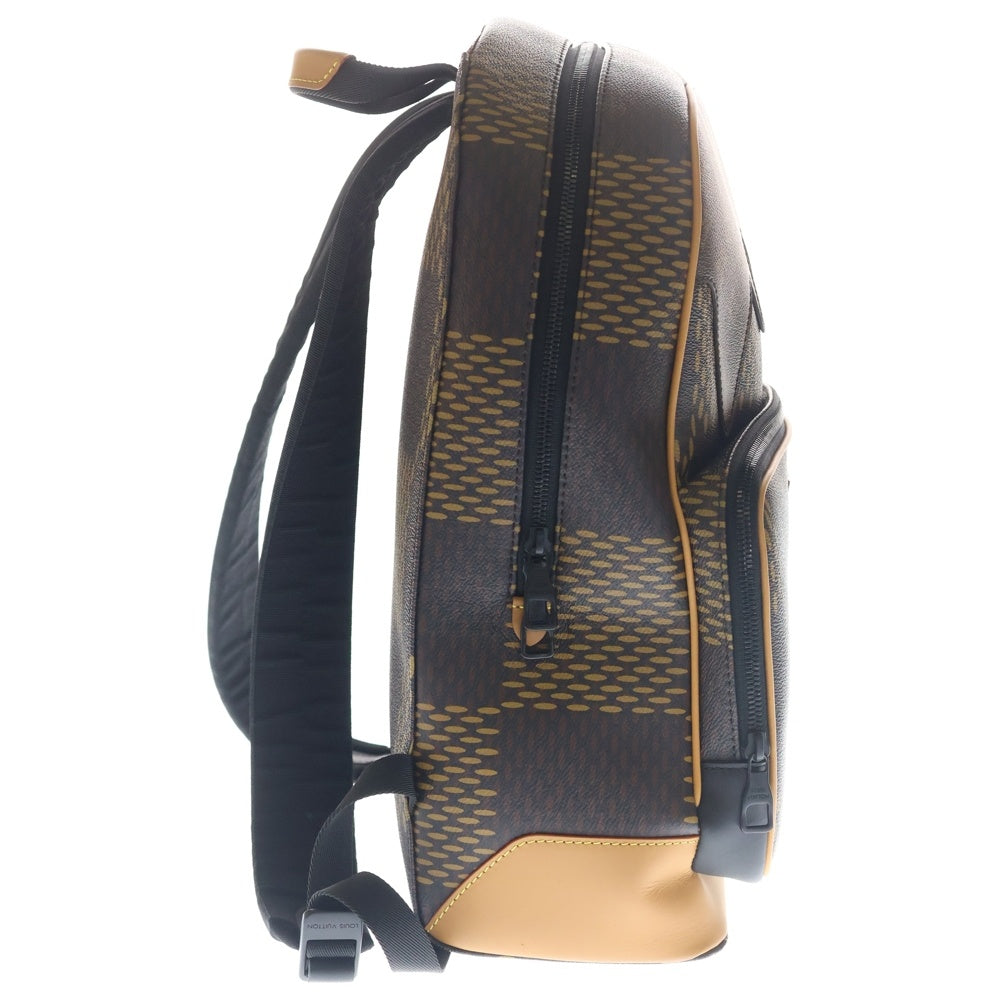 LOUIS VUITTON(ルイヴィトン) ×NIGO ニゴー LVスクエアード ダミエ ジャイアント PVC レザー バックパック リュックサック ブラック金具 ブラウン N40380