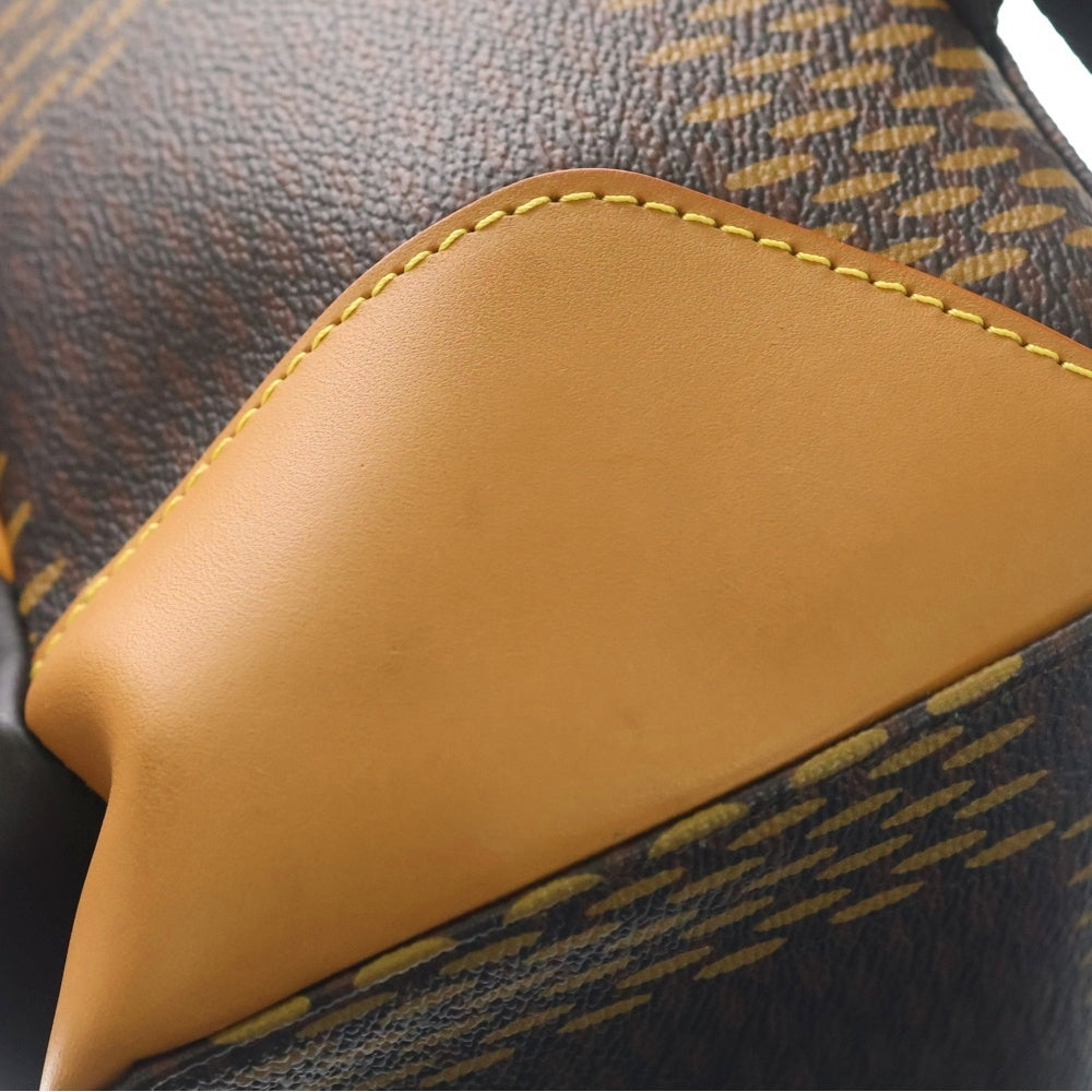 LOUIS VUITTON(ルイヴィトン) ×NIGO ニゴー LVスクエアード ダミエ ジャイアント PVC レザー バックパック リュックサック ブラック金具 ブラウン N40380