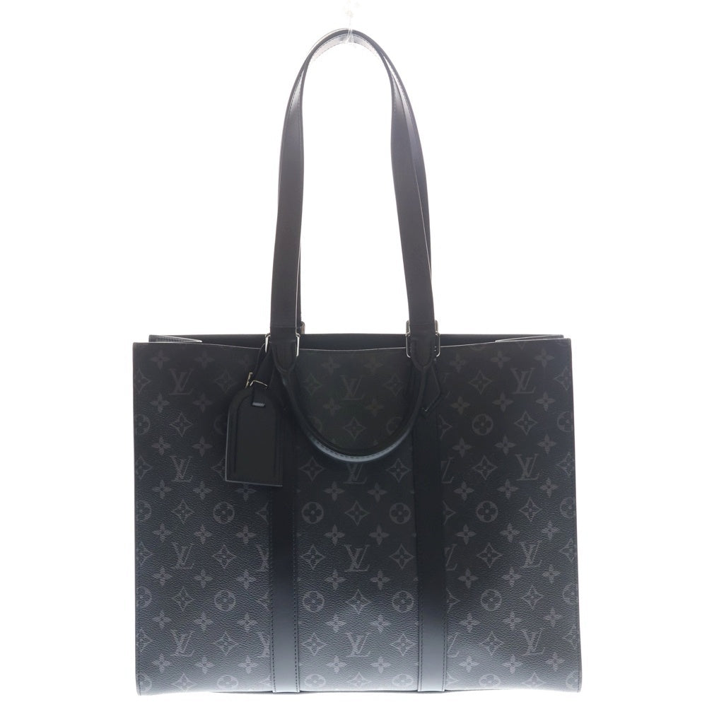 LOUIS VUITTON(ルイヴィトン) モノグラムエクリプス サックプラ 24H トートバッグ ハンドバッグ ブラック レザー×PVC M47059 ガンメタ金具